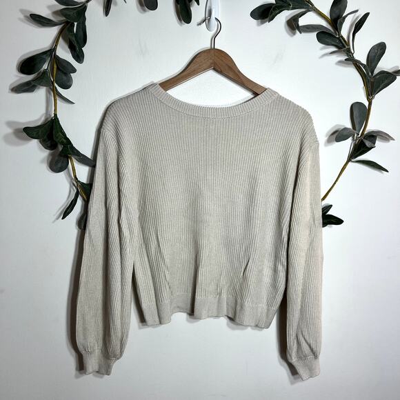 NWOT Lululemon Cream Reversible Crossover Sweater